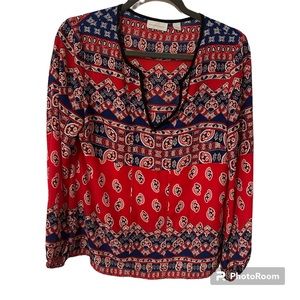 New York & Company Paisly Print Blouse